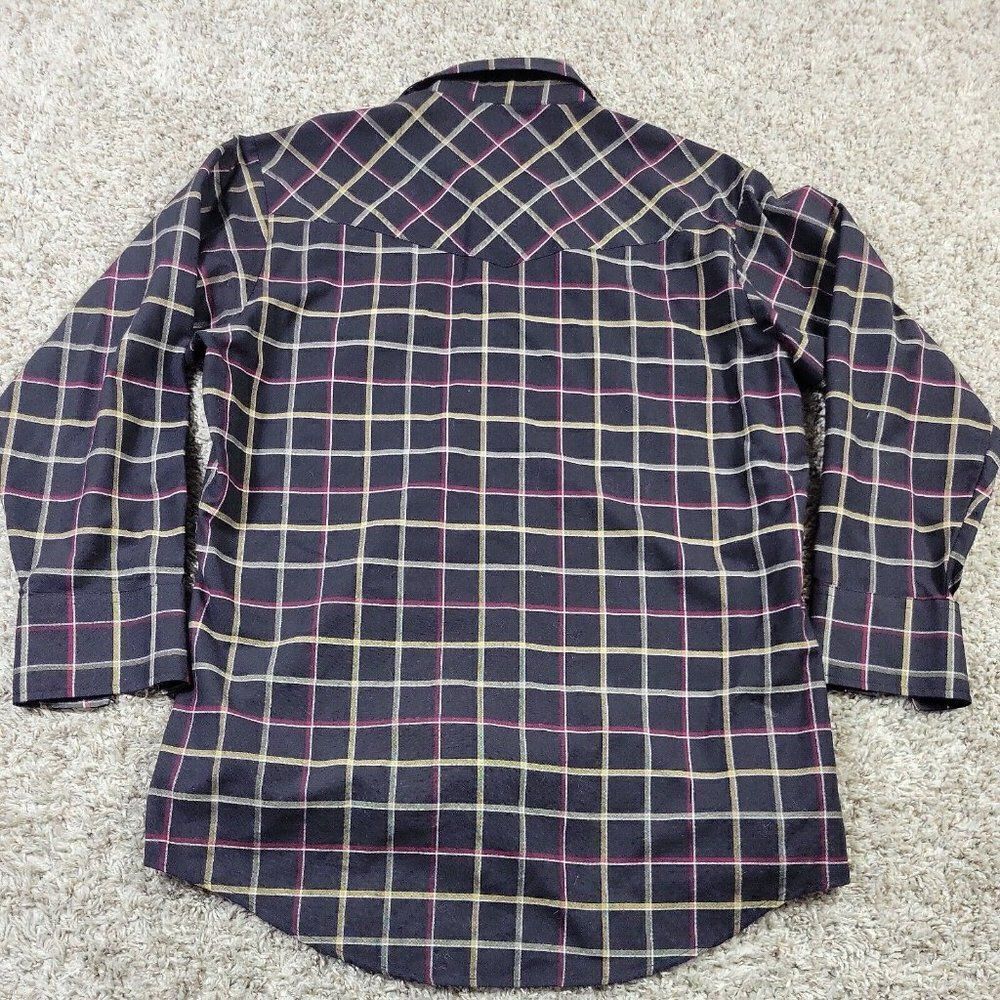 Ely Cattleman Shirt Mens 16/32 Button Up Plaid Multicolor Long Sleeve - Picture 5 of 7